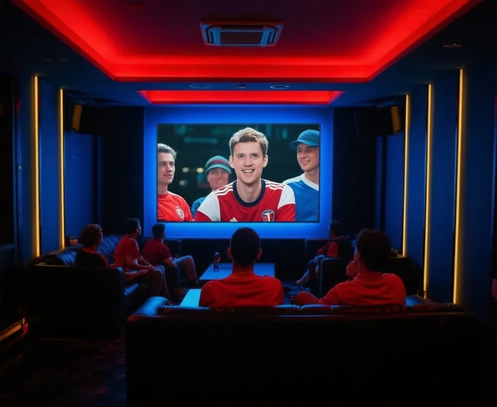 球迷觀賽情境示意